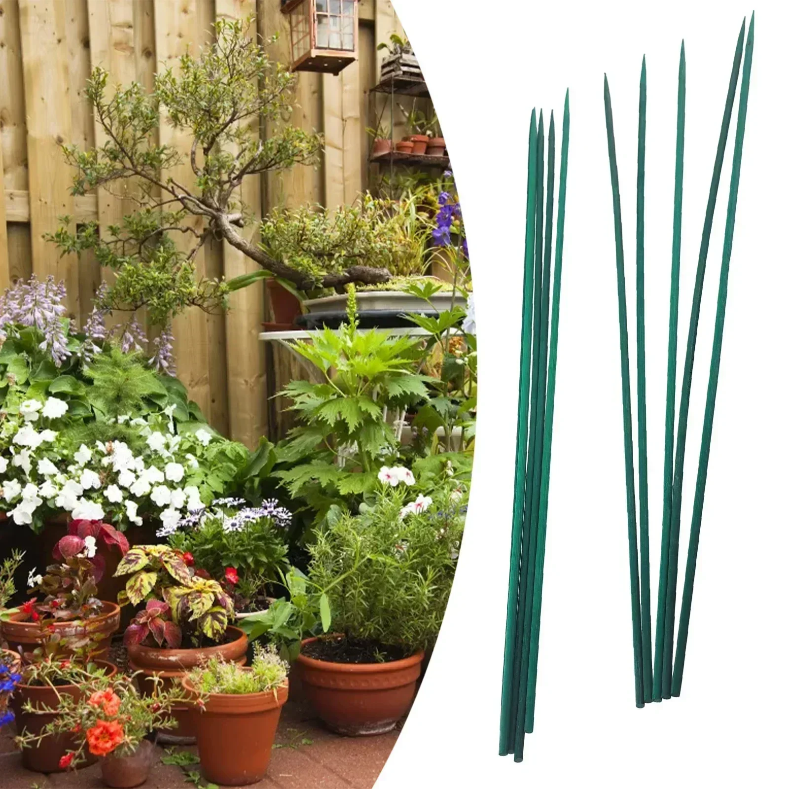Gardening Tools Shop - 10pc 40cm Plant Stake KIT Wood