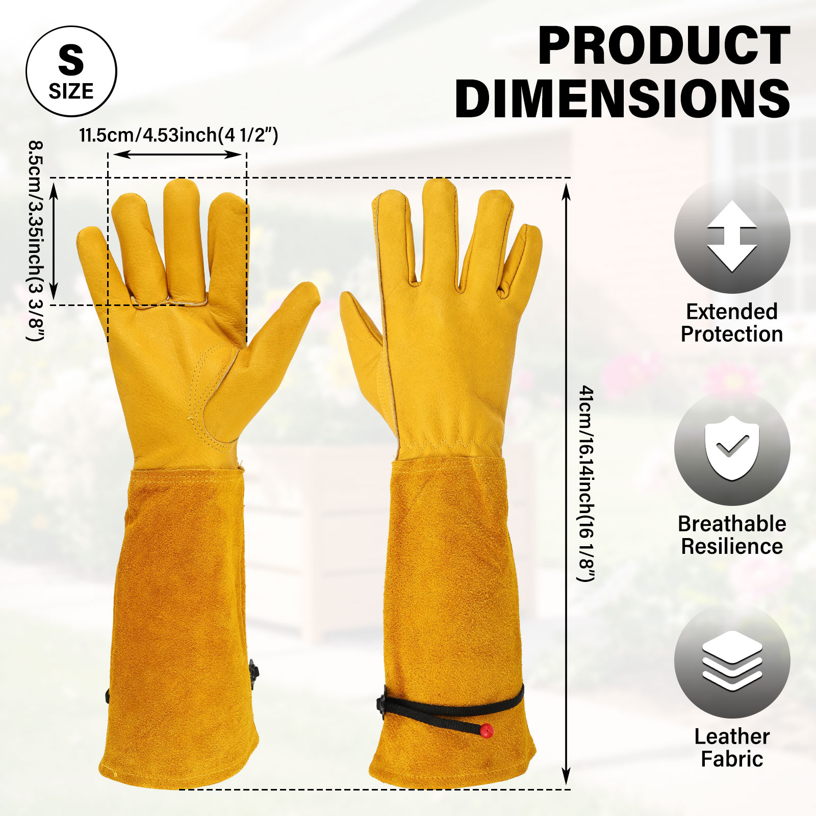 Long Gardening Gloves Leather  - Garden Gloves Thorn Proof review and price