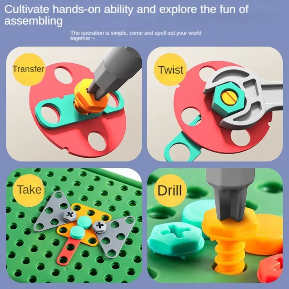 450Pcs Kids STEM Drill Set Cre - Gardening Tools Toddler review and price